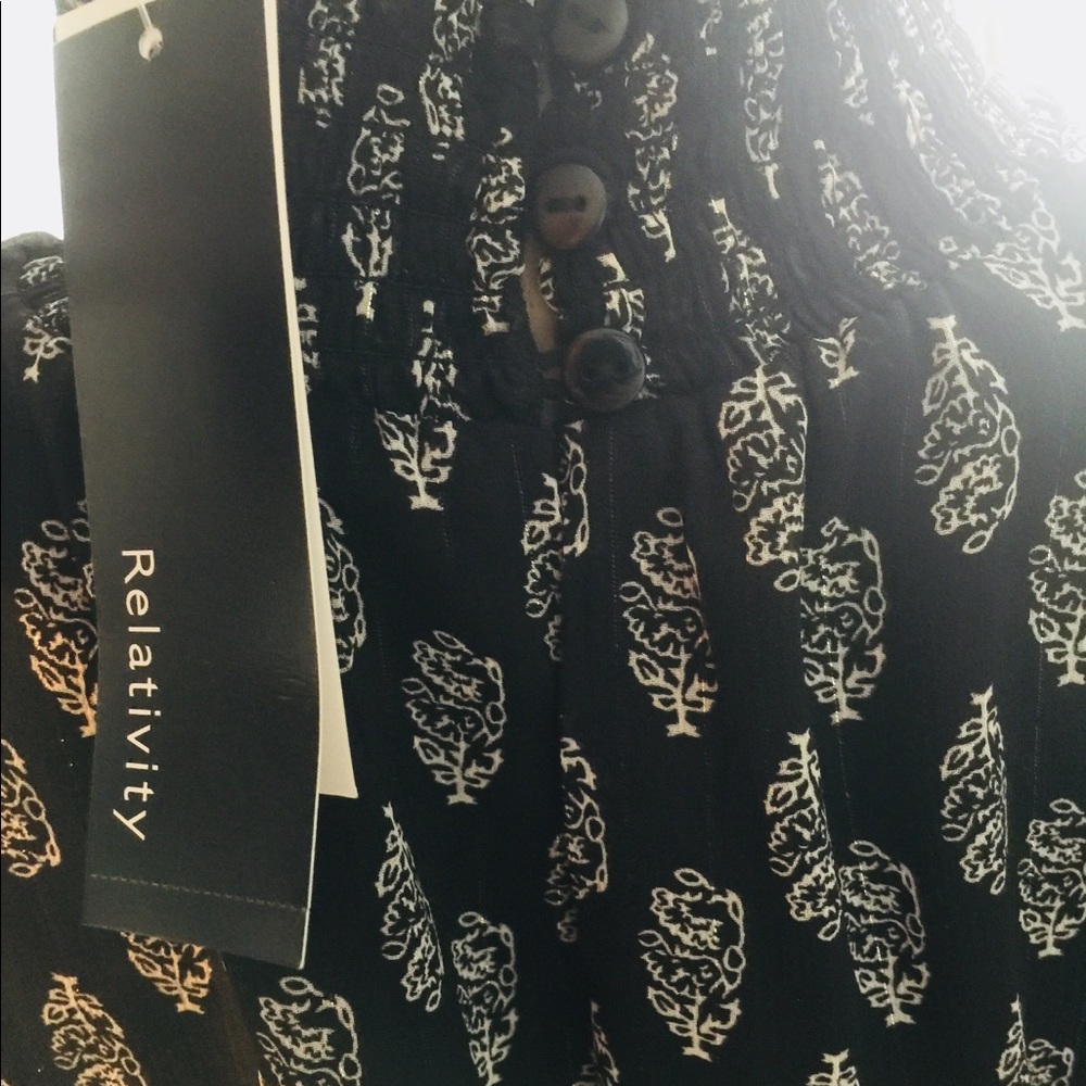 Black and white blouse
